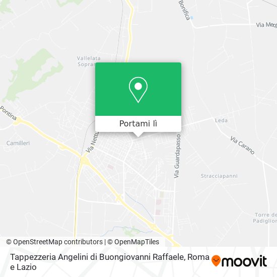 Mappa Tappezzeria Angelini di Buongiovanni Raffaele