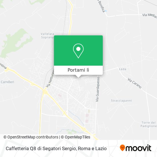 Mappa Caffetteria Q8 di Segatori Sergio