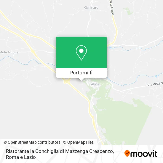 Mappa Ristorante la Conchiglia di Mazzenga Crescenzo