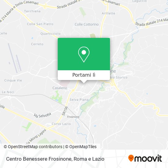 Mappa Centro Benessere Frosinone