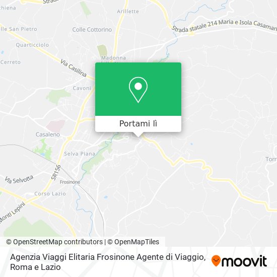 Mappa Agenzia Viaggi Elitaria Frosinone Agente di Viaggio