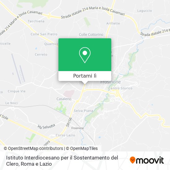 Mappa Istituto Interdiocesano per il Sostentamento del Clero