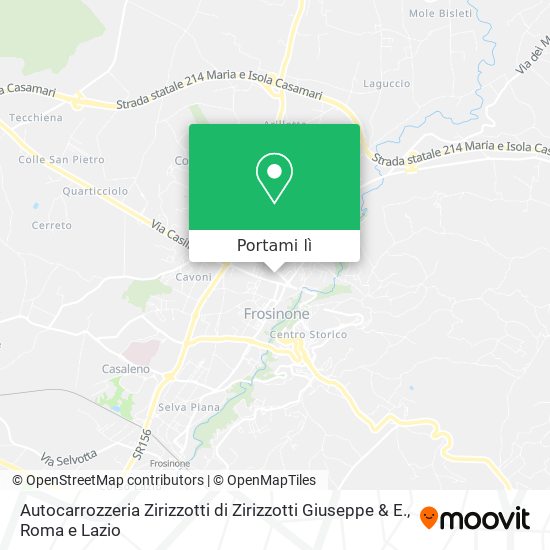 Mappa Autocarrozzeria Zirizzotti di Zirizzotti Giuseppe & E.