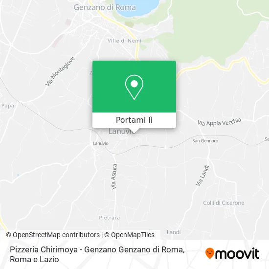 Mappa Pizzeria Chirimoya - Genzano Genzano di Roma