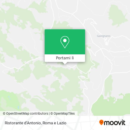 Mappa Ristorante d'Antonio