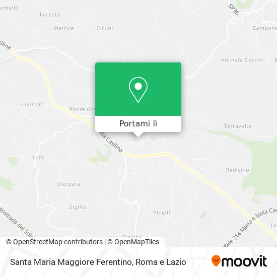 Mappa Santa Maria Maggiore Ferentino