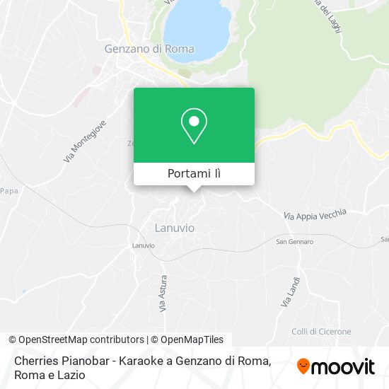 Mappa Cherries Pianobar - Karaoke a Genzano di Roma