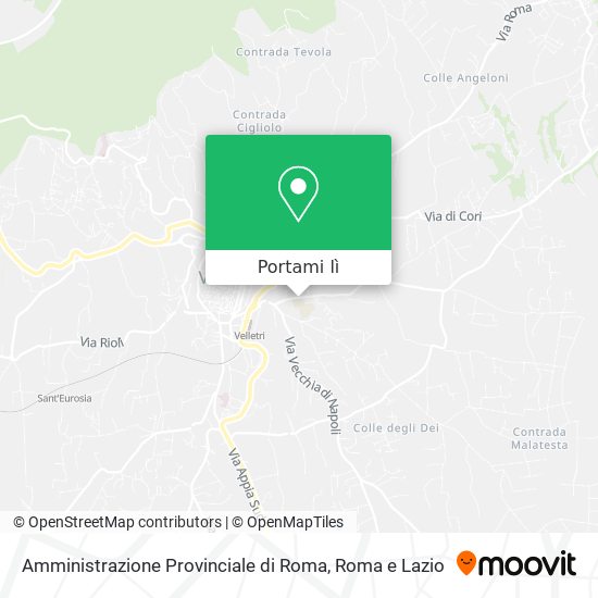 Mappa Amministrazione Provinciale di Roma