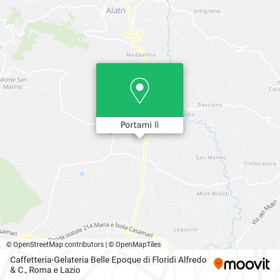 Mappa Caffetteria-Gelateria Belle Epoque di Floridi Alfredo & C.