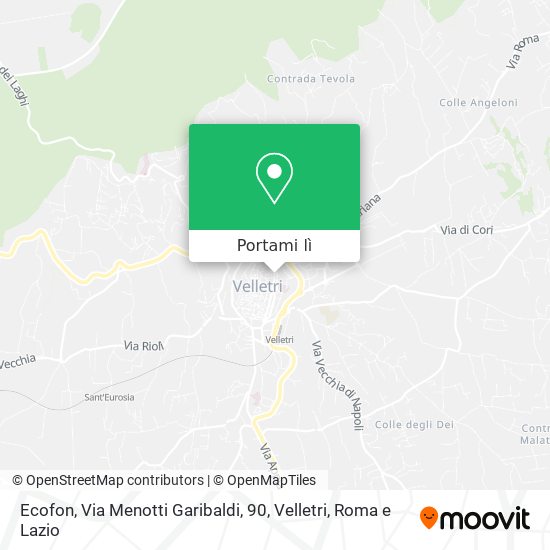Mappa Ecofon, Via Menotti Garibaldi, 90, Velletri