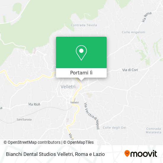 Mappa Bianchi Dental Studios Velletri
