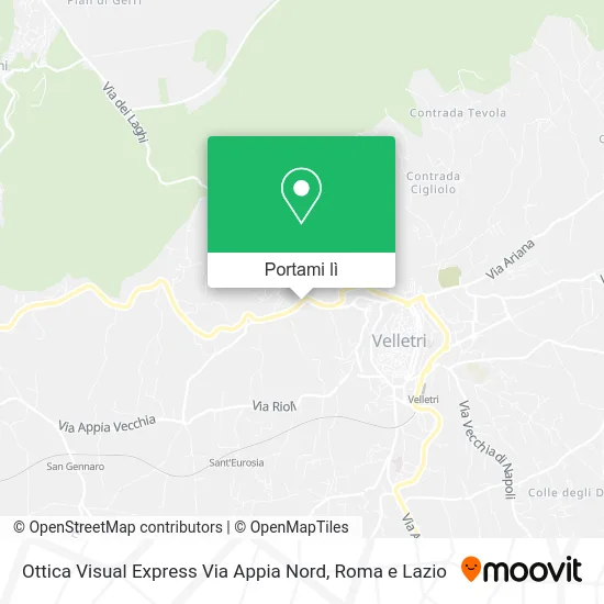 Mappa Ottica Visual Express Via Appia Nord