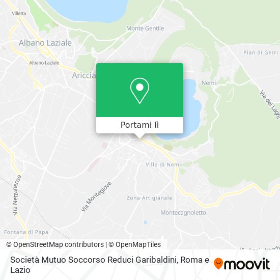 Mappa Società Mutuo Soccorso Reduci Garibaldini