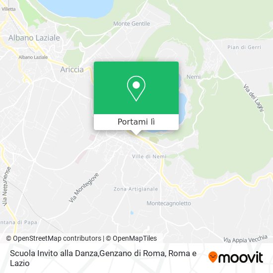 Mappa Scuola Invito alla Danza,Genzano di Roma