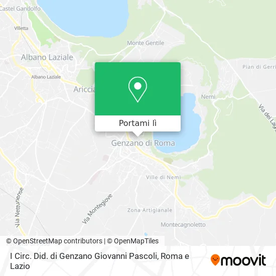 Mappa I Circ. Did. di Genzano Giovanni Pascoli