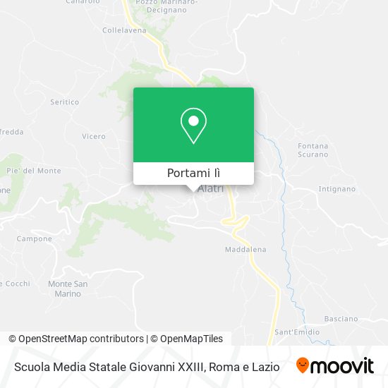Mappa Scuola Media Statale Giovanni XXIII