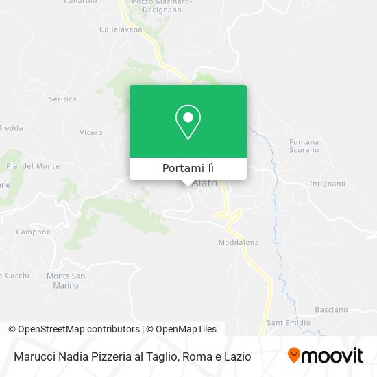 Mappa Marucci Nadia Pizzeria al Taglio