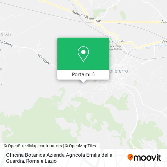 Mappa Officina Botanica Azienda Agricola Emilia della Guardia