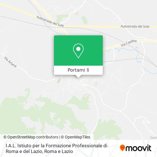 Mappa I.A.L. Istiuto per la Formazione Professionale di Roma e del Lazio