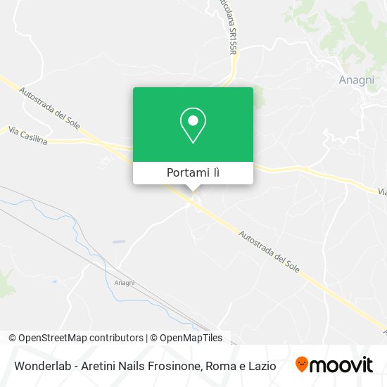 Mappa Wonderlab - Aretini Nails Frosinone