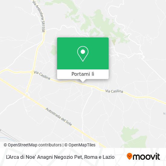 Mappa L'Arca di Noe' Anagni Negozio Pet