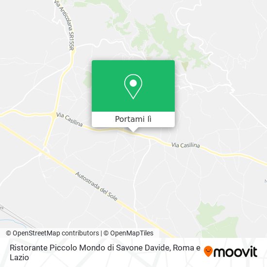 Mappa Ristorante Piccolo Mondo di Savone Davide