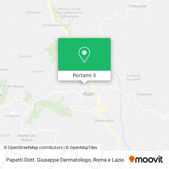 Mappa Papetti Dott. Giuseppe Dermatologo