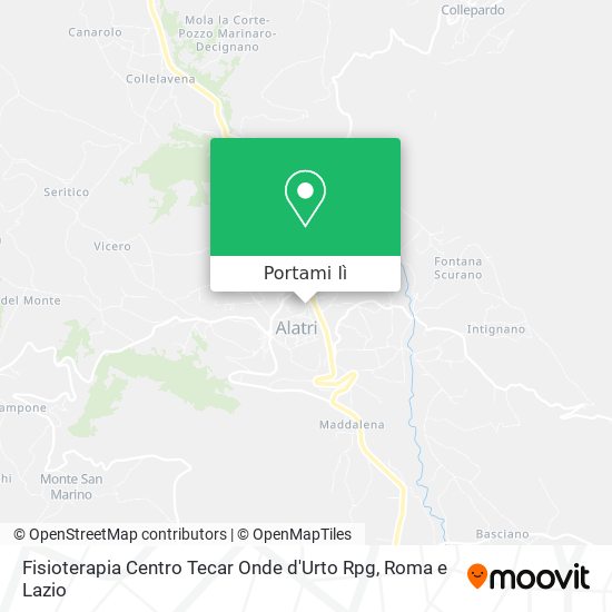 Mappa Fisioterapia Centro Tecar Onde d'Urto Rpg