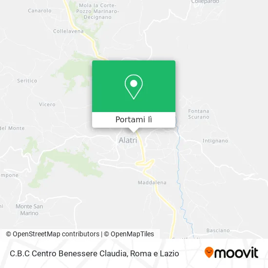 Mappa C.B.C Centro Benessere Claudia
