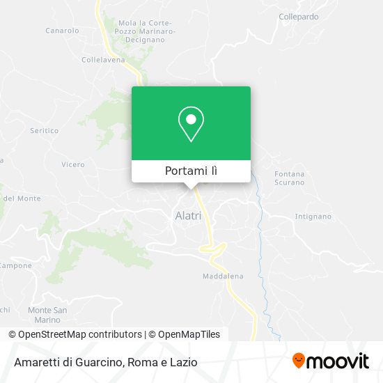 Mappa Amaretti di Guarcino