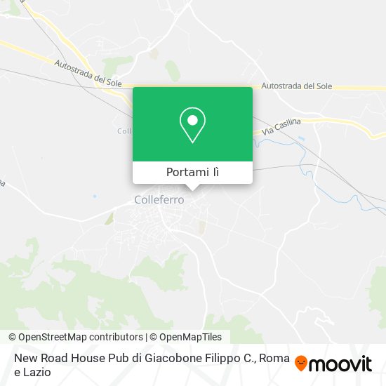 Mappa New Road House Pub di Giacobone Filippo C.