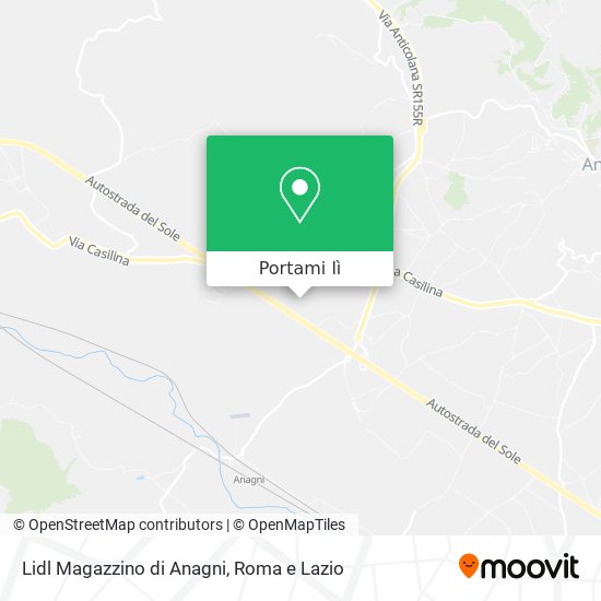 Mappa Lidl Magazzino di Anagni