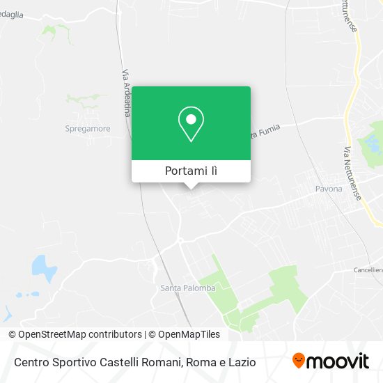 Mappa Centro Sportivo Castelli Romani