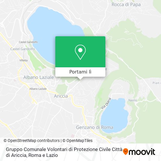 Mappa Gruppo Comunale Volontari di Protezione Civile Città di Ariccia
