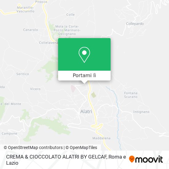 Mappa CREMA & CIOCCOLATO ALATRI BY GELCAF
