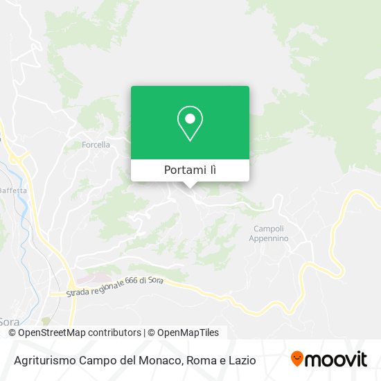 Mappa Agriturismo Campo del Monaco