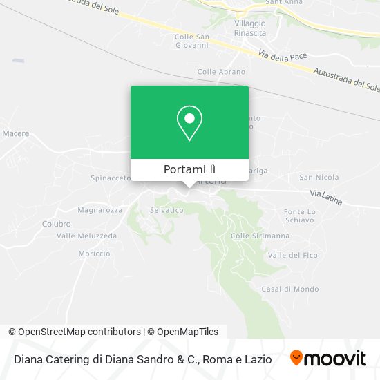 Mappa Diana Catering di Diana Sandro & C.