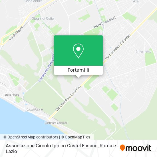 Mappa Associazione Circolo Ippico Castel Fusano