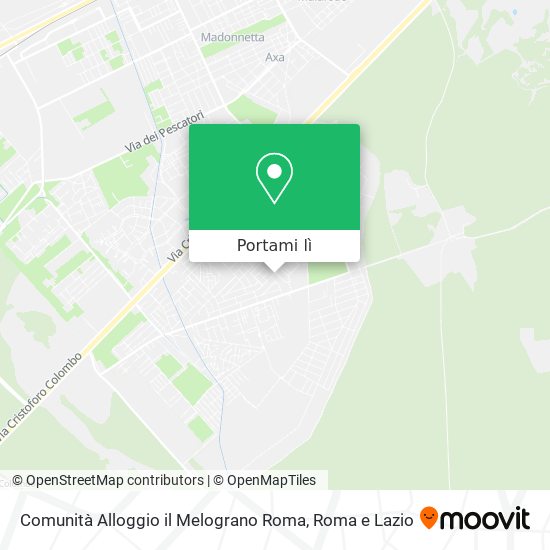 Mappa Comunità Alloggio il Melograno Roma