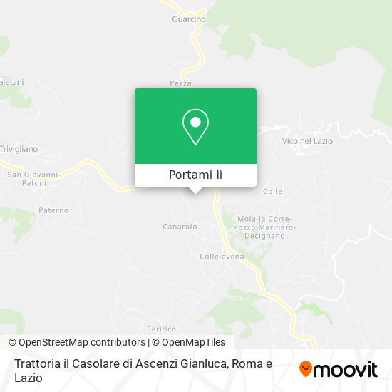 Mappa Trattoria il Casolare di Ascenzi Gianluca