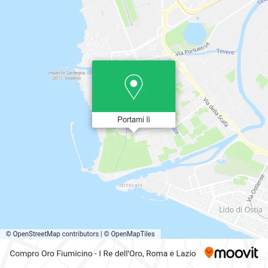 Mappa Compro Oro Fiumicino - I Re dell'Oro