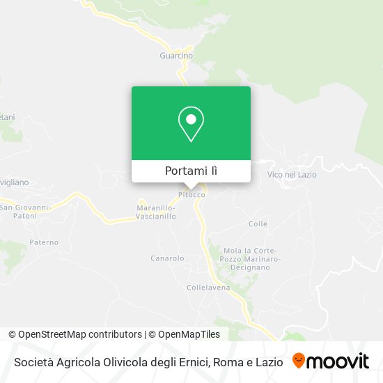 Mappa Società Agricola Olivicola degli Ernici