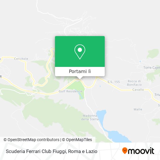 Mappa Scuderia Ferrari Club Fiuggi