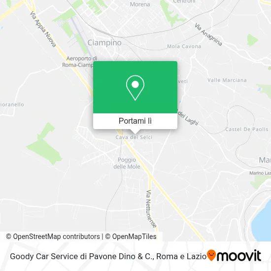 Mappa Goody Car Service di Pavone Dino & C.