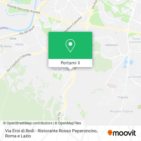Mappa Via Eroi di Rodi - Ristorante Rosso Peperoncino