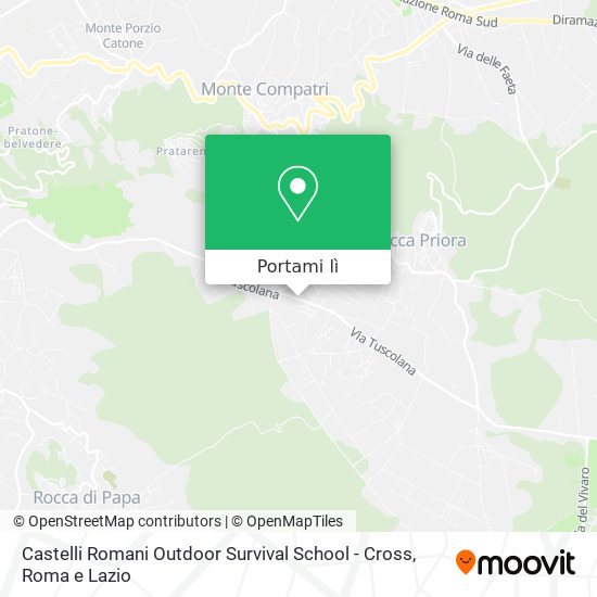 Mappa Castelli Romani Outdoor Survival School - Cross