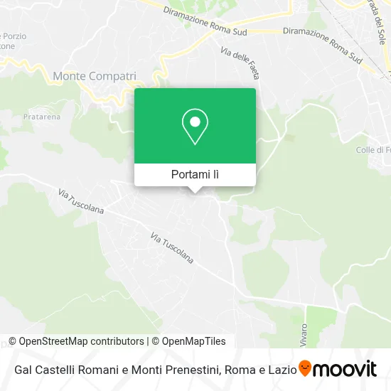 Mappa Gal Castelli Romani e Monti Prenestini