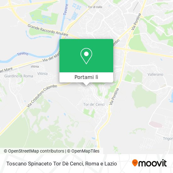 Mappa Toscano Spinaceto Tor Dè Cenci