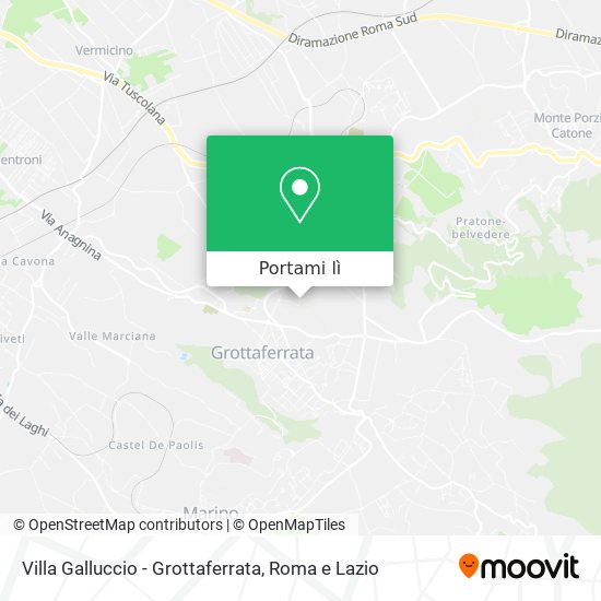 Mappa Villa Galluccio - Grottaferrata