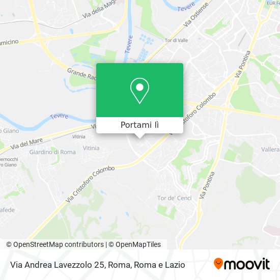 Mappa Via Andrea Lavezzolo 25, Roma